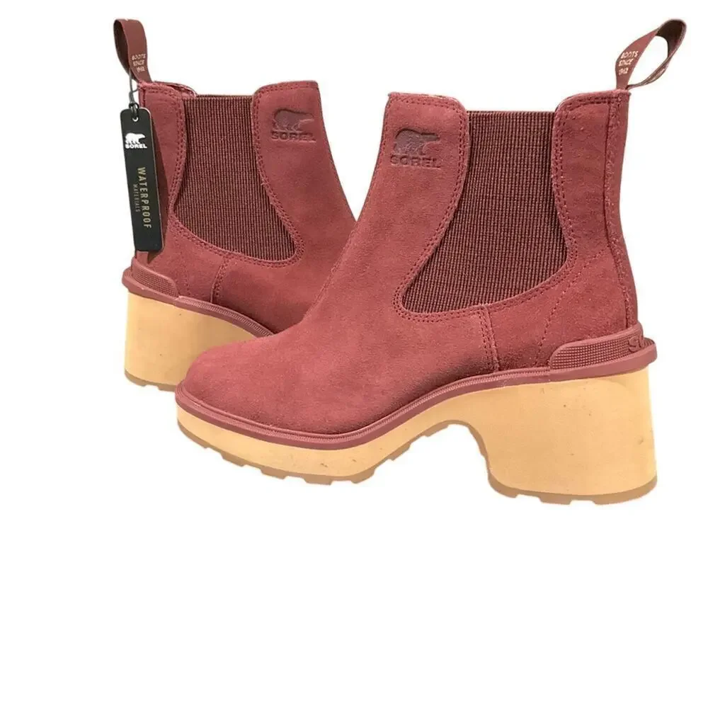 Sorel Women’s Chelsea Boot Waterproof Leather Spice Tawny Buff Size 7 NEW